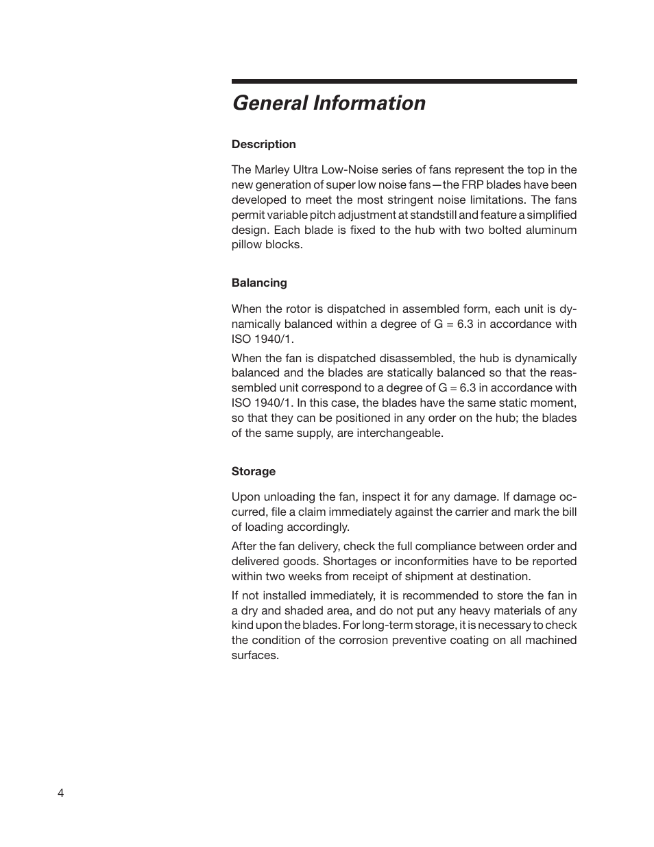 General information | SPX Cooling Technologies MARLEY 07-1126 User Manual | Page 4 / 20