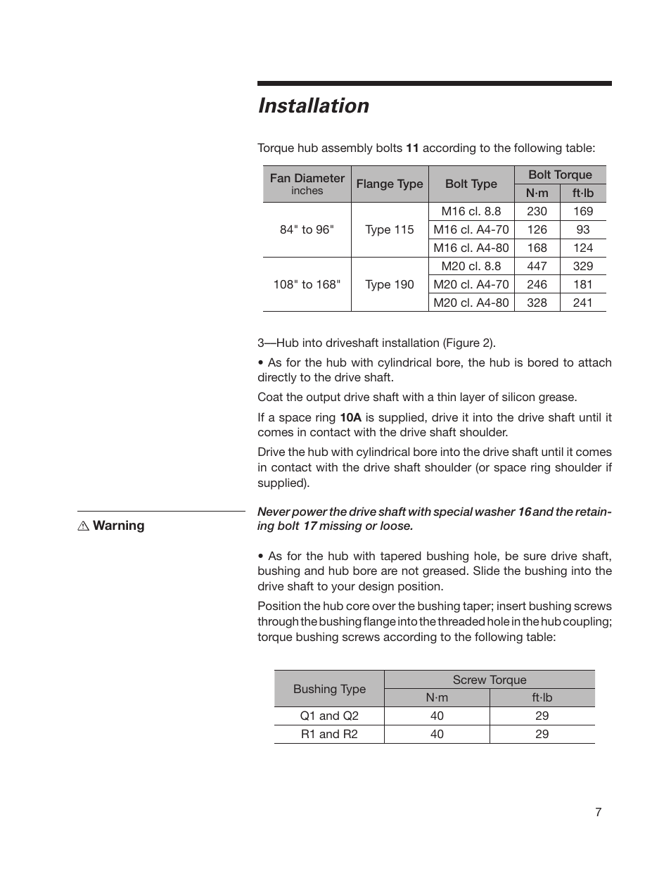 Installation | SPX Cooling Technologies MARLEY 07-1126 User Manual | Page 7 / 20