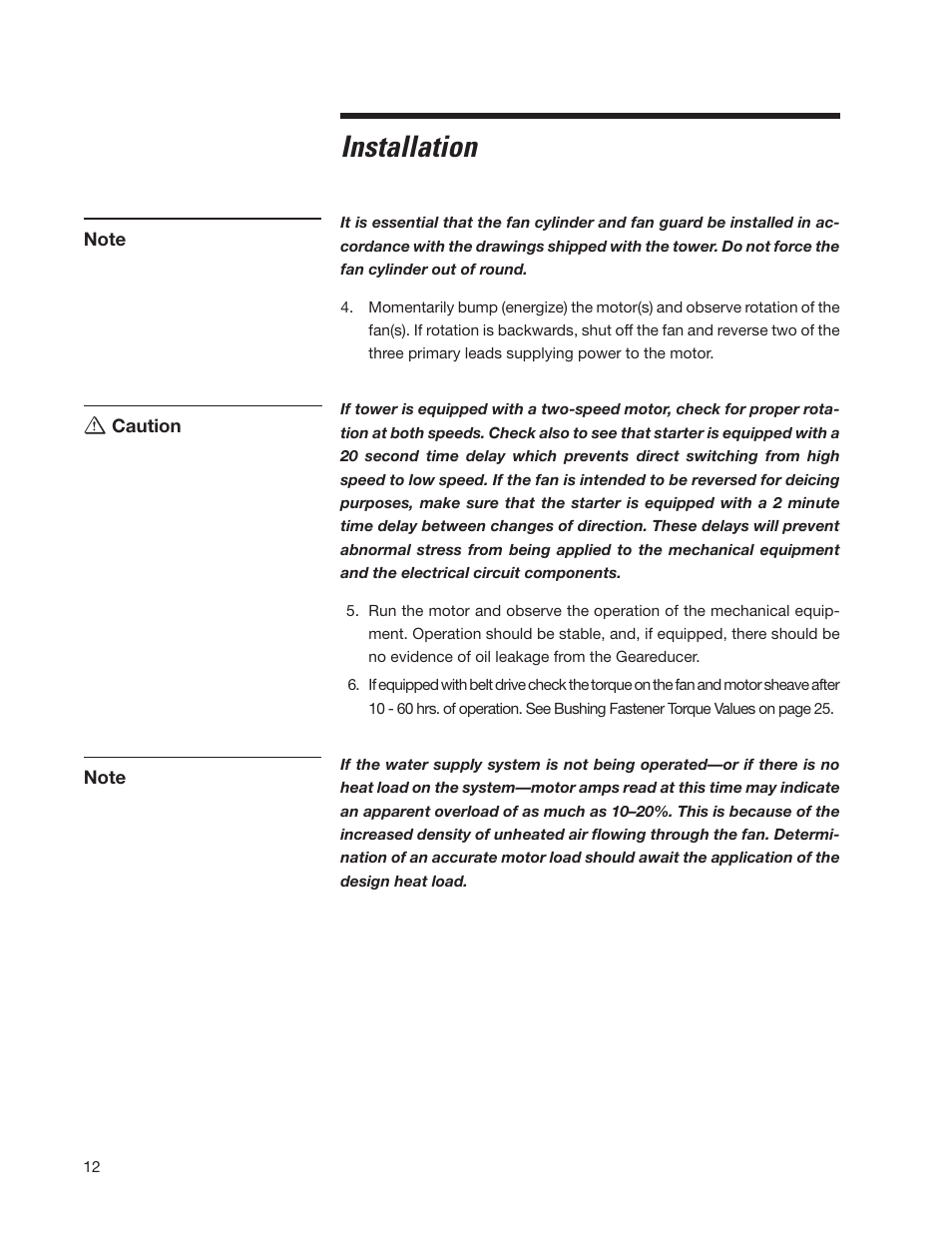Installation | SPX Cooling Technologies Marley MH Fluid Cooler User Manual | Page 12 / 36