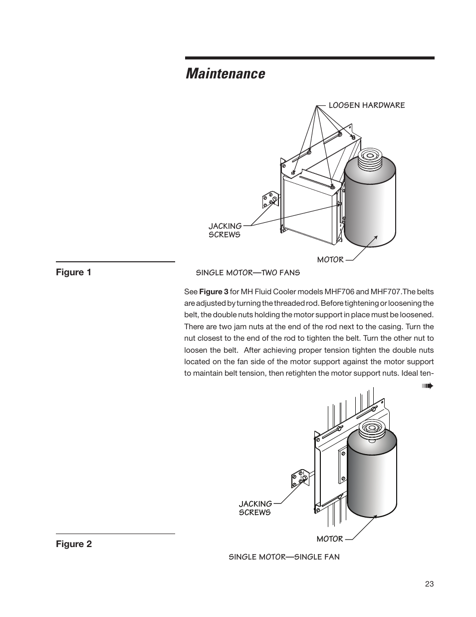 Maintenance | SPX Cooling Technologies Marley MH Fluid Cooler User Manual | Page 23 / 36