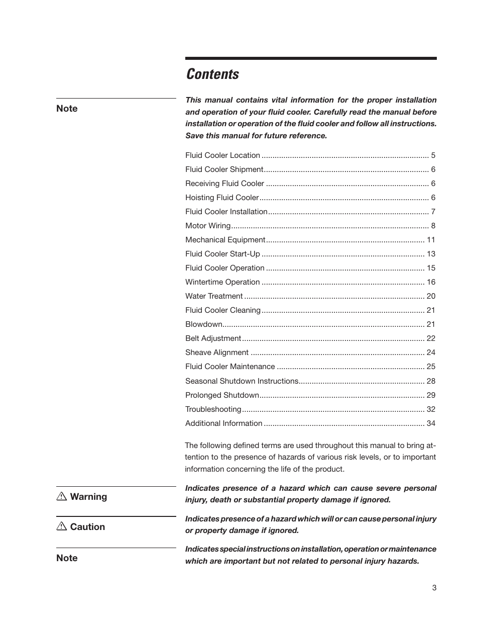 SPX Cooling Technologies Marley MH Fluid Cooler User Manual | Page 3 / 36