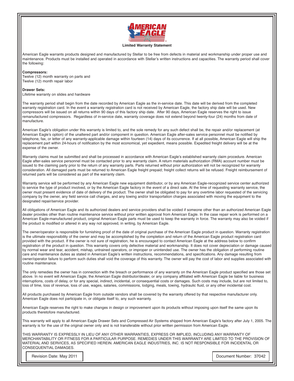 Stellar Industries V480 User Manual | Page 30 / 30