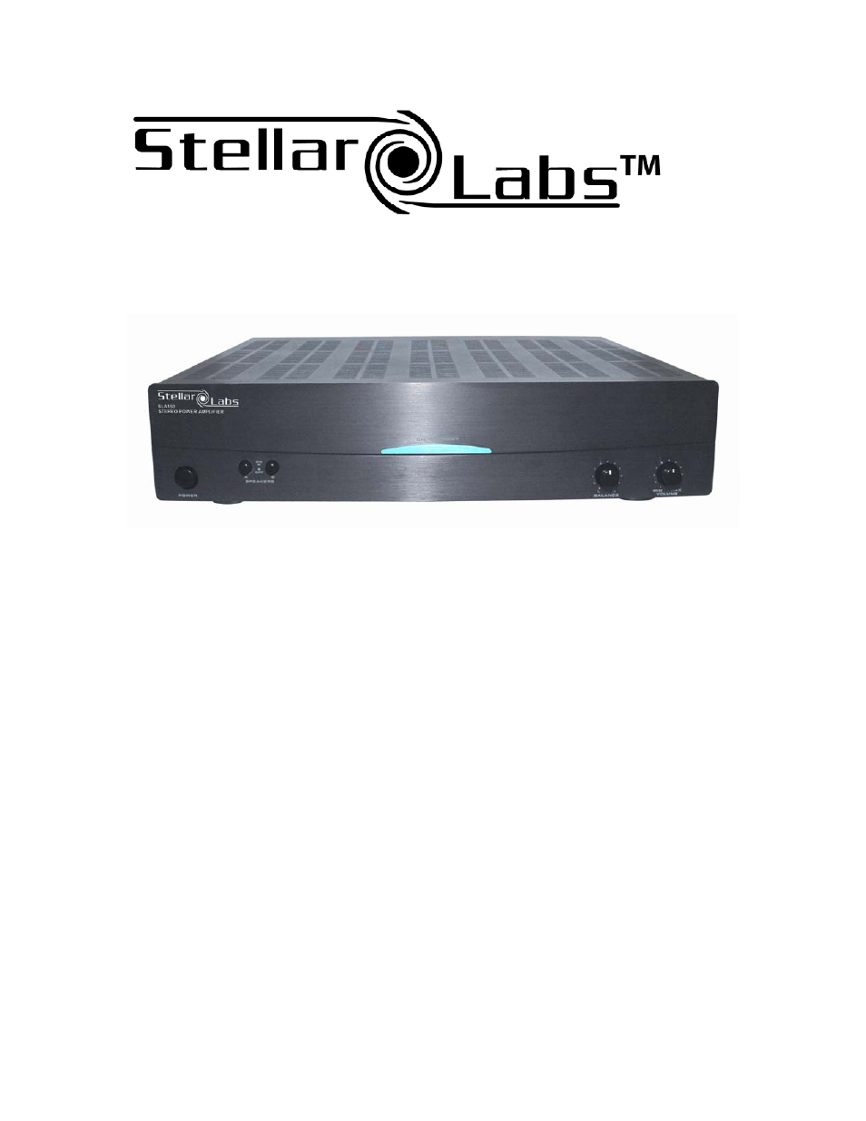 Stellar Industries SLA470 User Manual | 7 pages