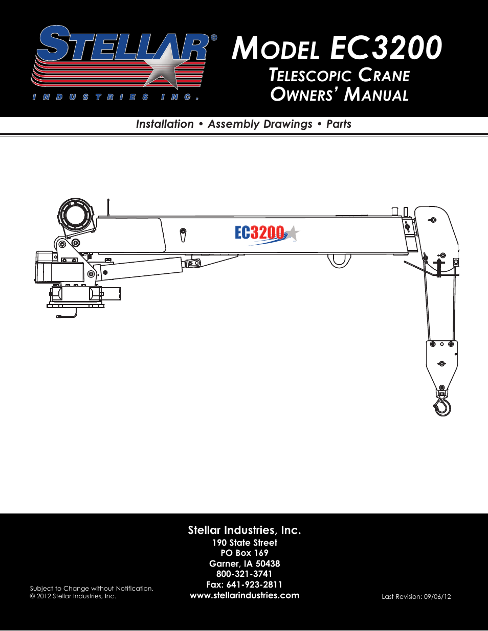 Stellar Industries CRANE EC3200 User Manual | 28 pages