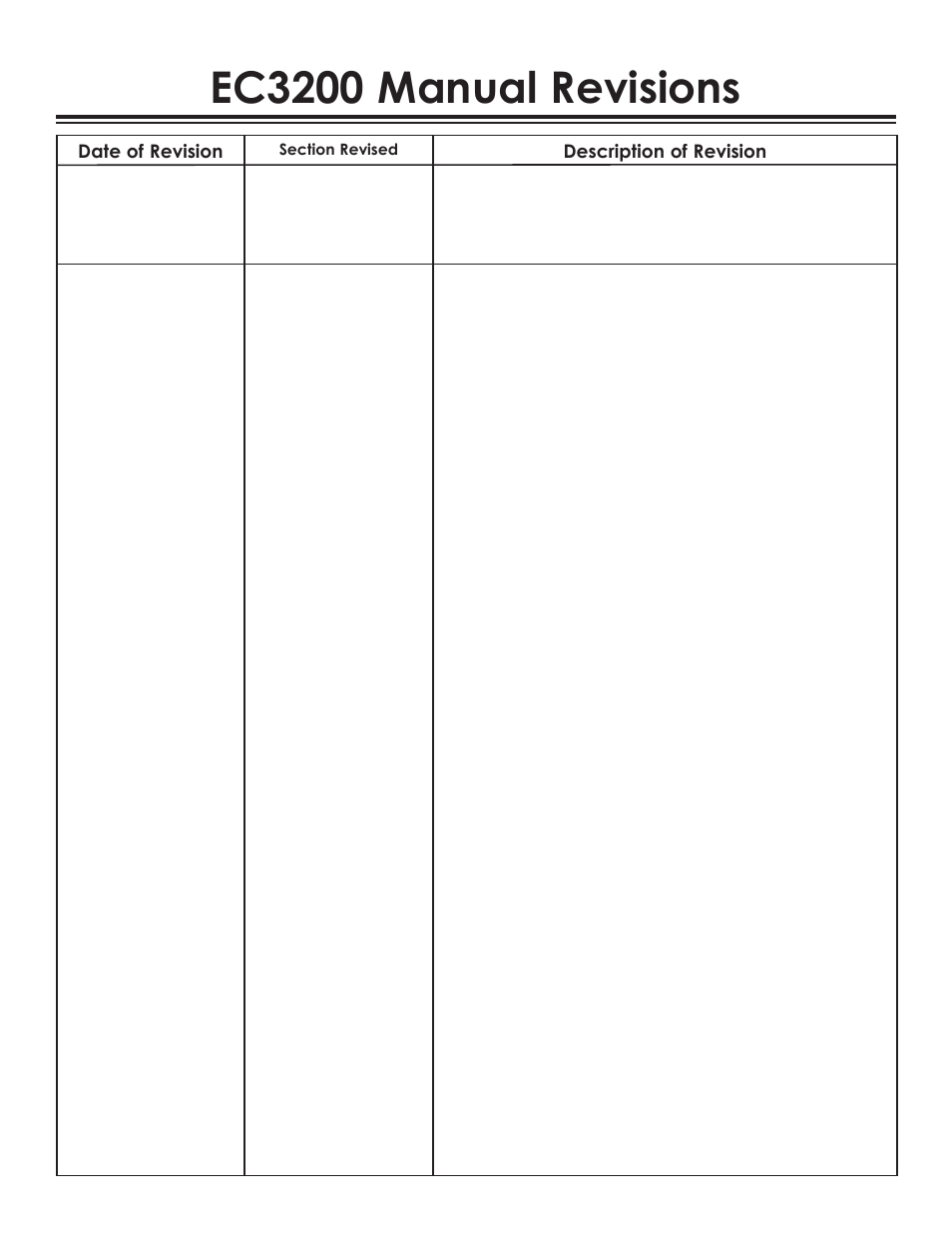 Ec3200 manual revisions | Stellar Industries CRANE EC3200 User Manual | Page 2 / 28