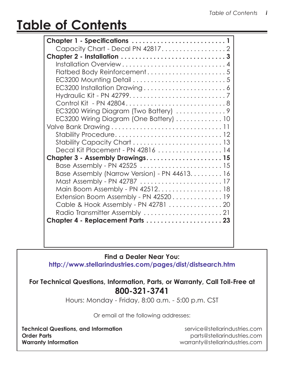 Stellar Industries CRANE EC3200 User Manual | Page 3 / 28