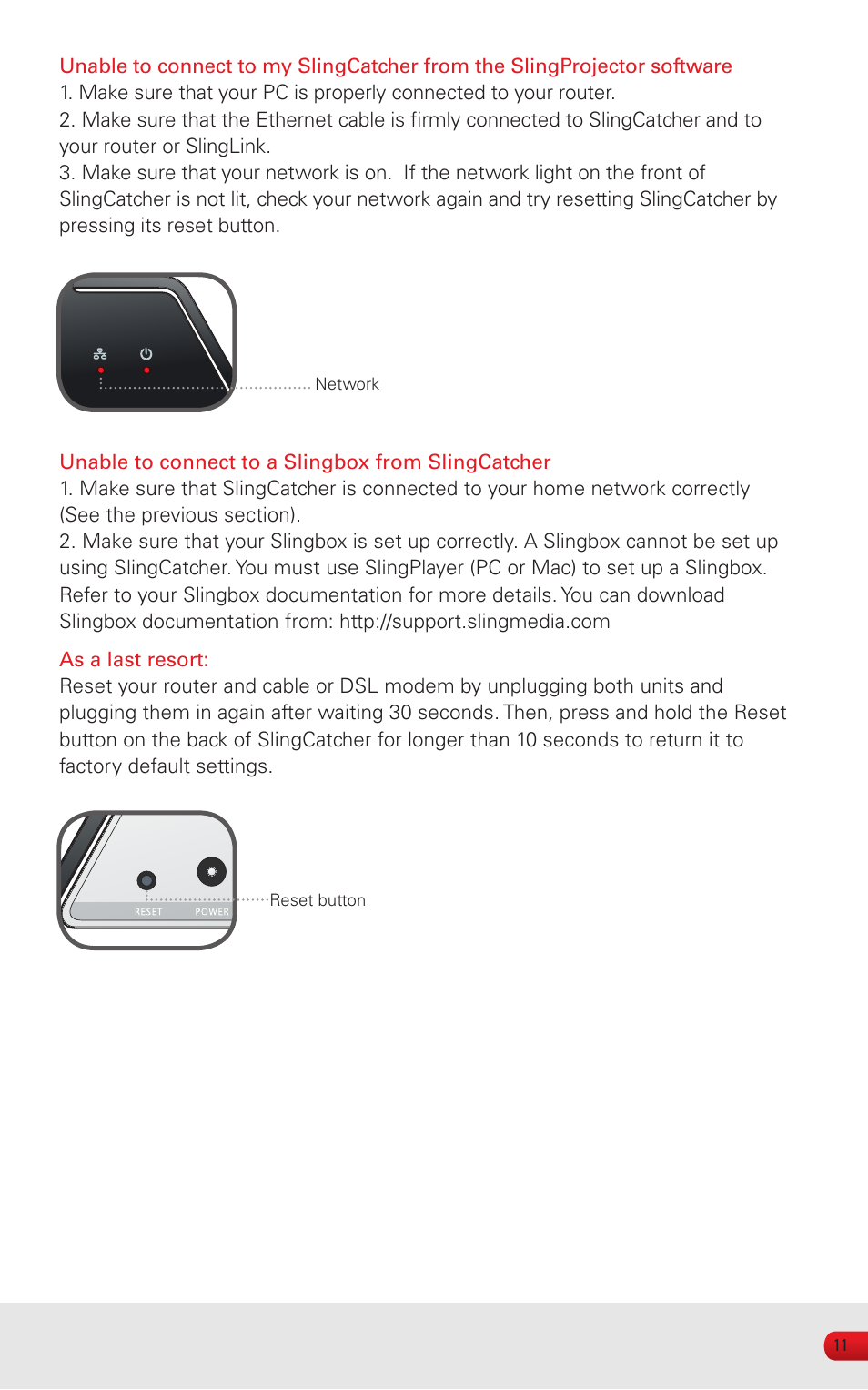 Sling Media SlingCatcher KSAFF0500400W1US User Manual | Page 13 / 24