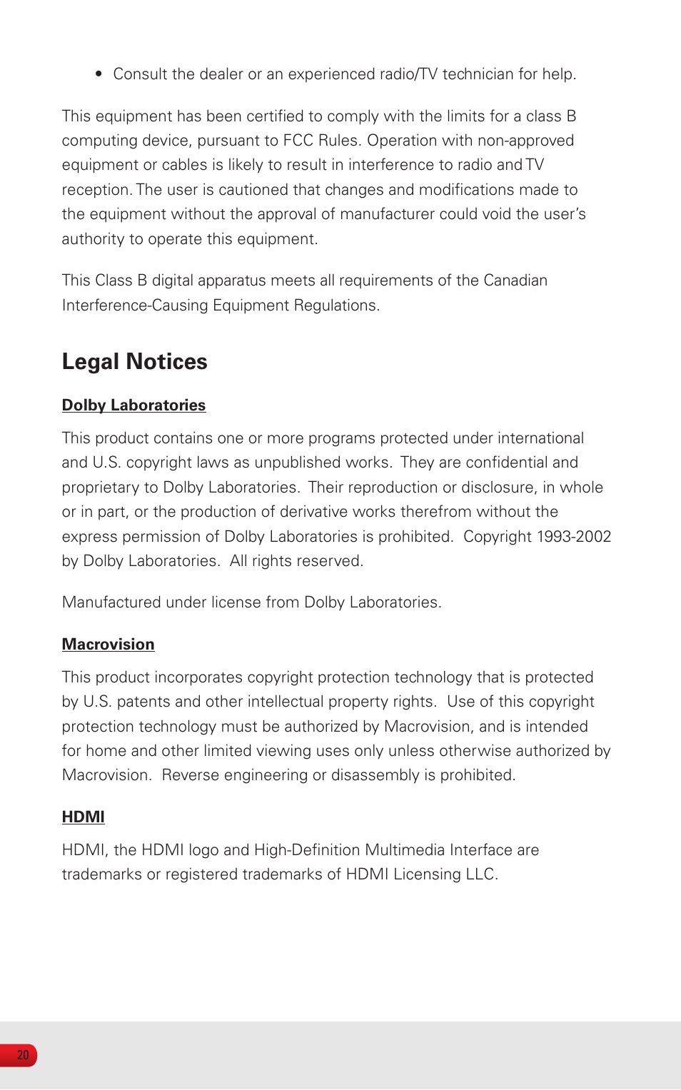 Legal notices | Sling Media SlingCatcher KSAFF0500400W1US User Manual | Page 22 / 24