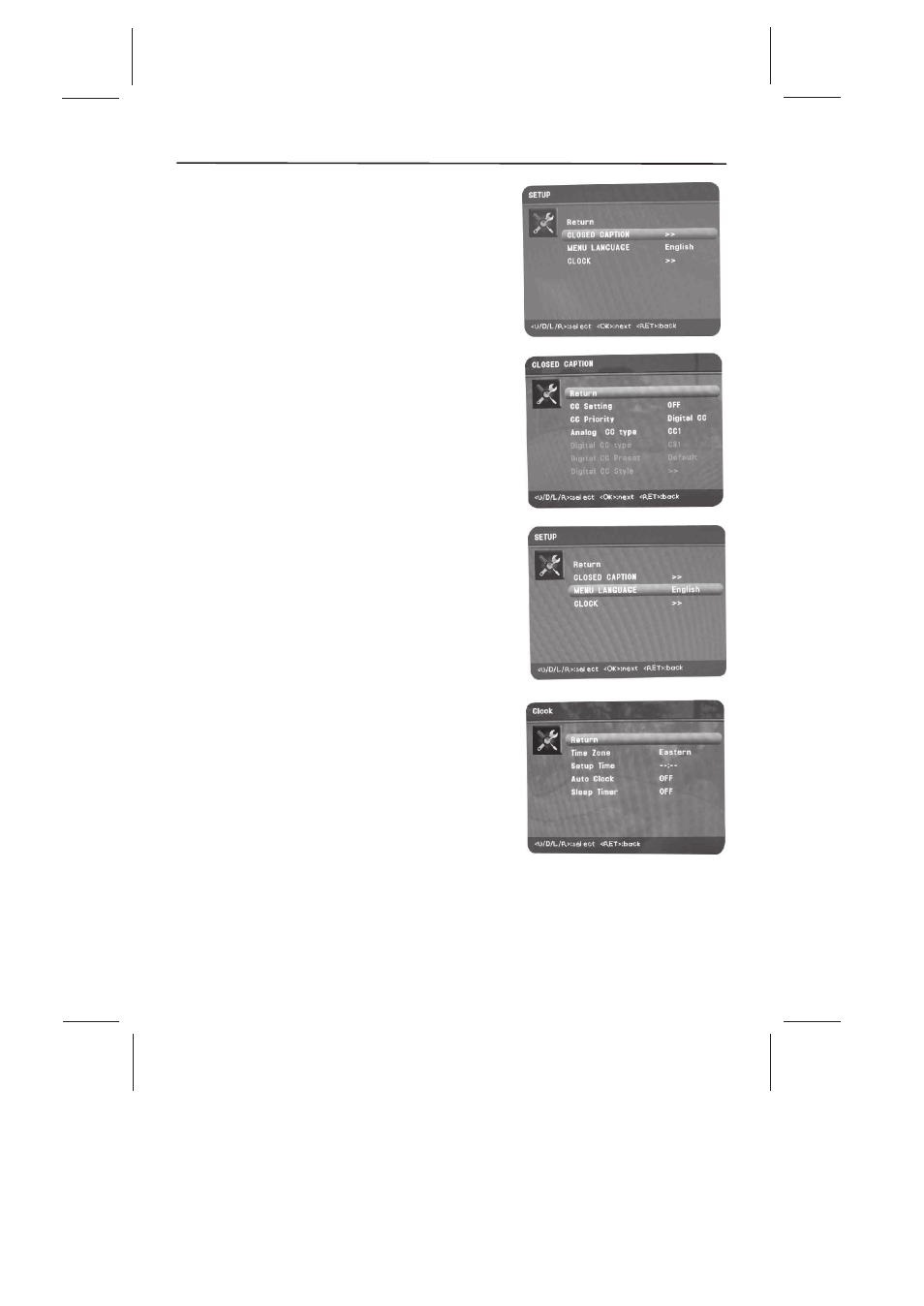 Setup menu | Skyworth SLTV-26L16A-2 User Manual | Page 23 / 37