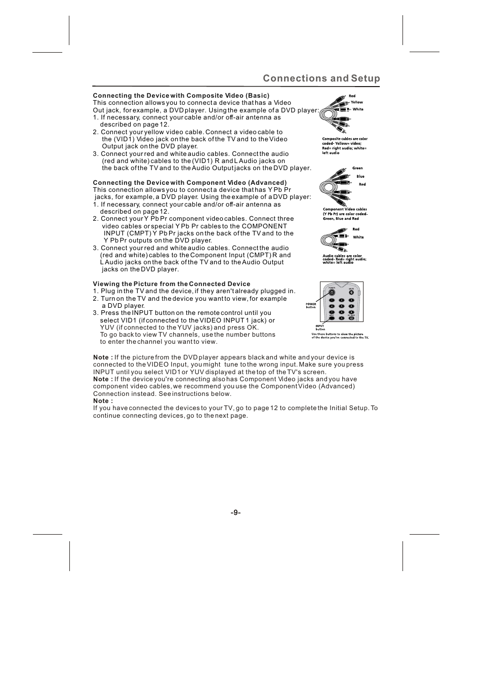 Connections and setup | Skyworth SLTV-2632A-2 User Manual | Page 10 / 37