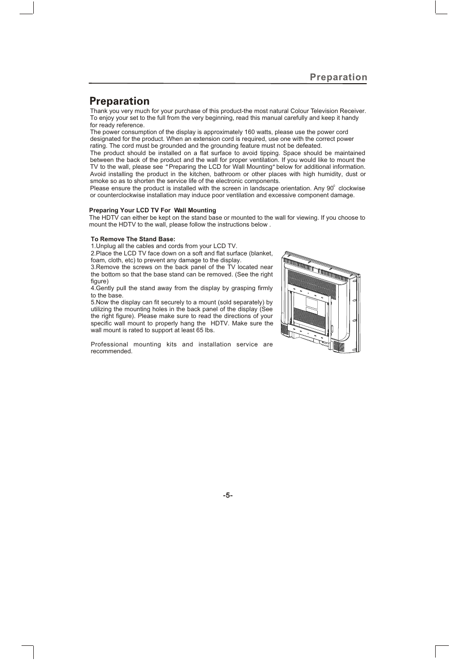 Preparation | Skyworth SLTV-2632A-2 User Manual | Page 6 / 37