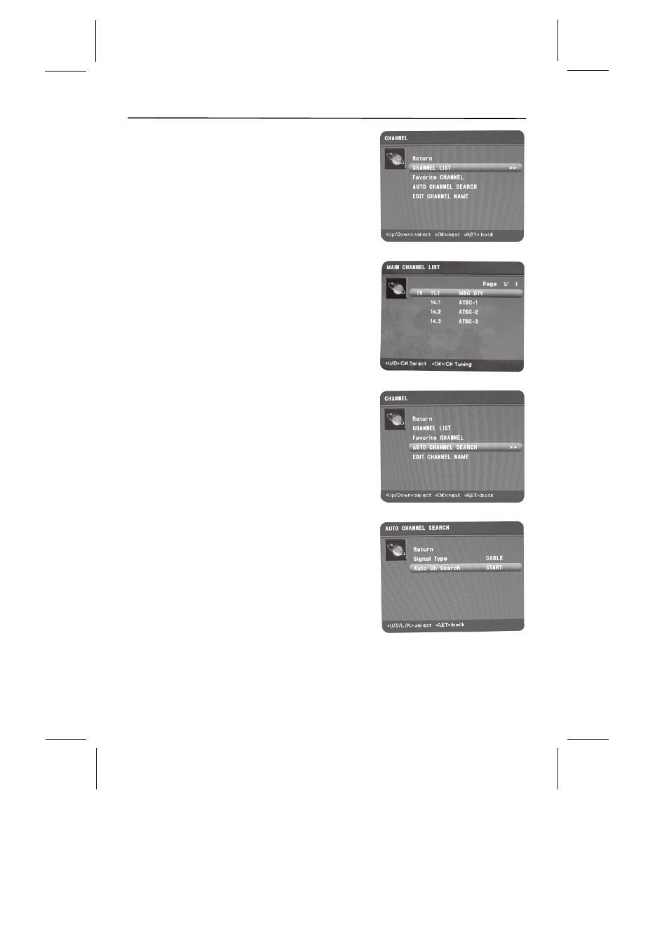 Channel menu | Skyworth SLTV-2268A-2 User Manual | Page 21 / 37