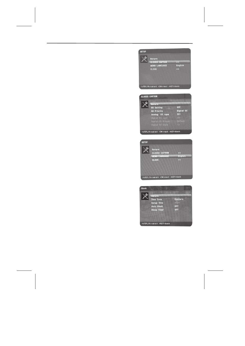Setup menu | Skyworth SLTV-2268A-2 User Manual | Page 23 / 37