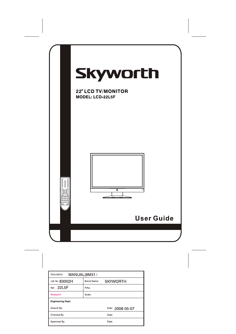 Skyworth LCD-22L5F User Manual | 14 pages