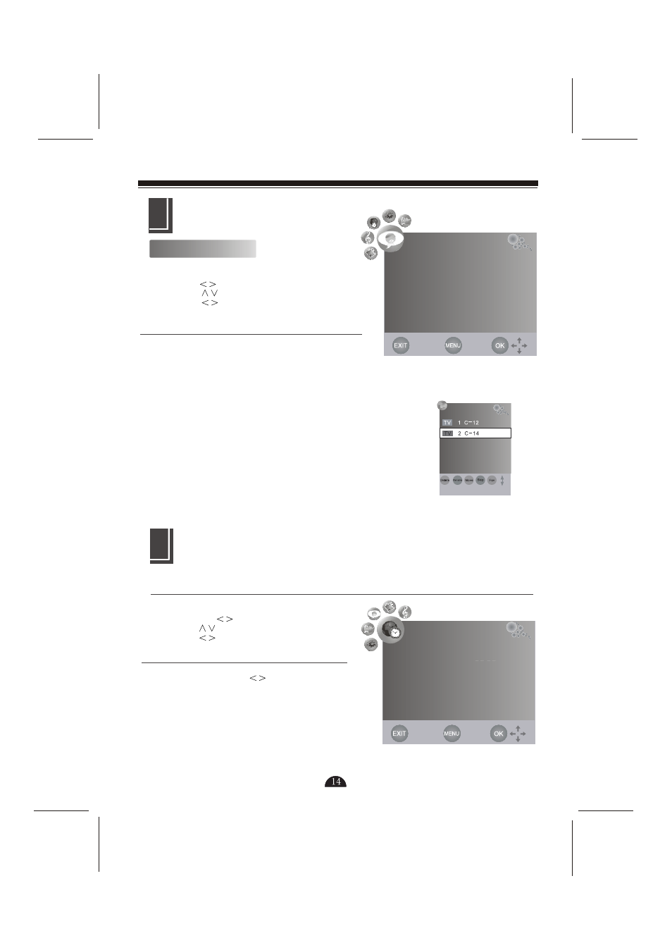 Channel setting, Time setting, Digital television | Skyworth LCD-42L29-FHD User Manual | Page 16 / 22