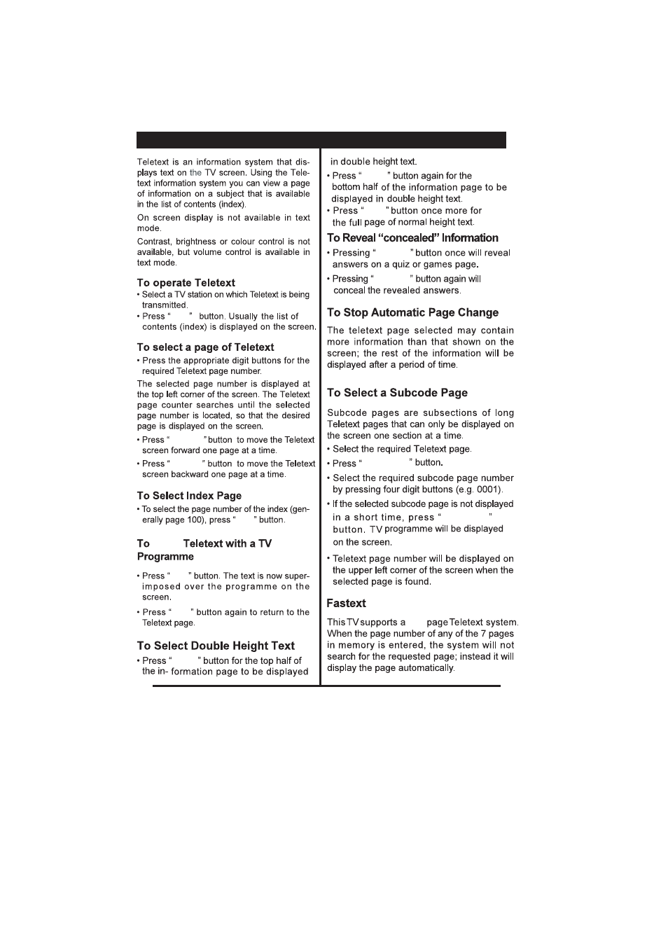 Teletext | Skyworth 37L16 User Manual | Page 10 / 18