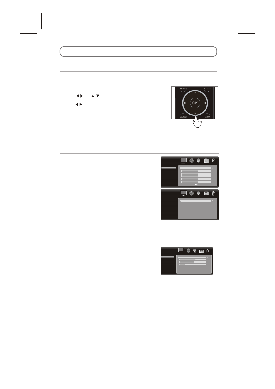 Menu control, Basic operation picture settings | Skyworth LED-32E60 User Manual | Page 14 / 20