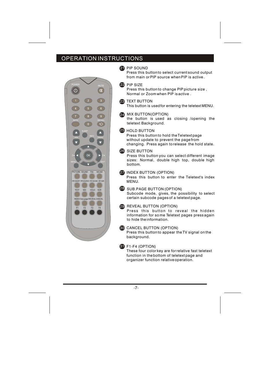 Operation instructions | Skyworth LCD-26L16HLCD-26L16H User Manual | Page 10 / 21