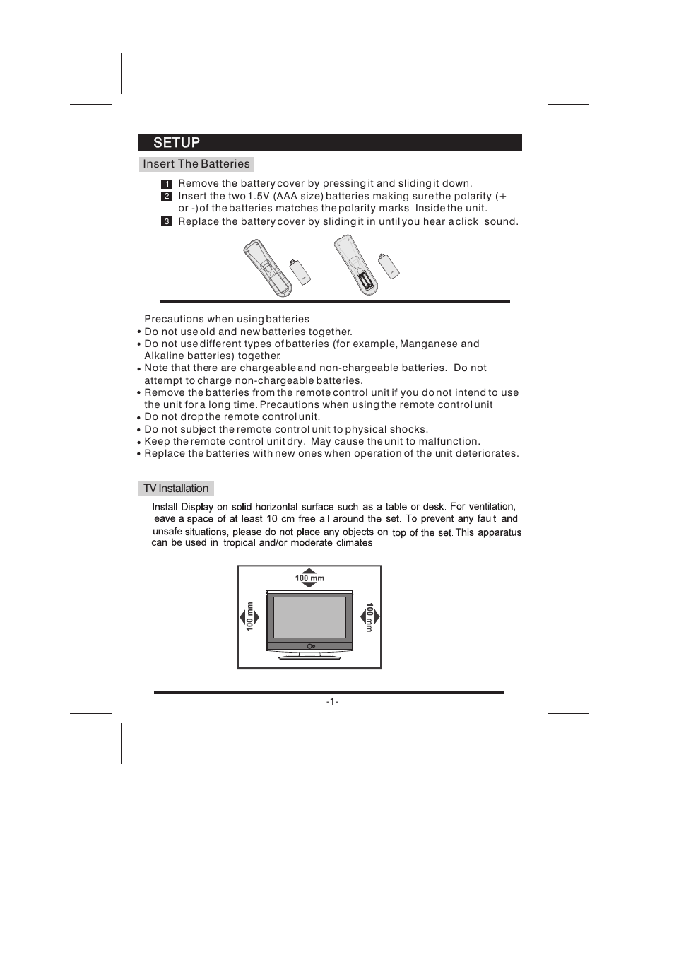 Setup | Skyworth LCD-26L16HLCD-26L16H User Manual | Page 4 / 21