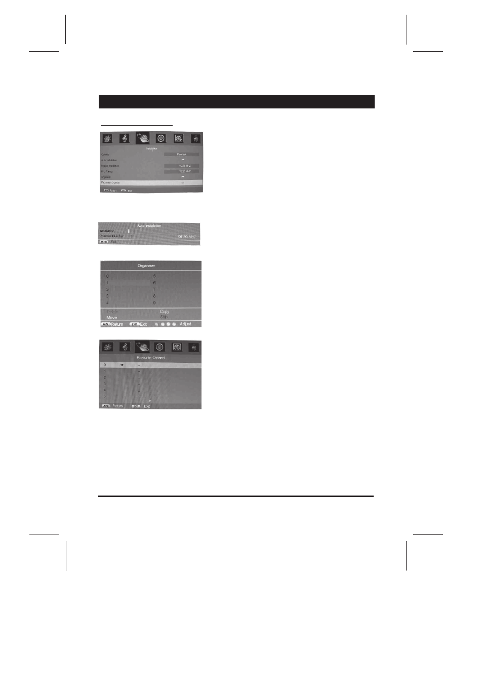 Analog menu screens | Skyworth LCD-42L8EFHD User Manual | Page 15 / 21
