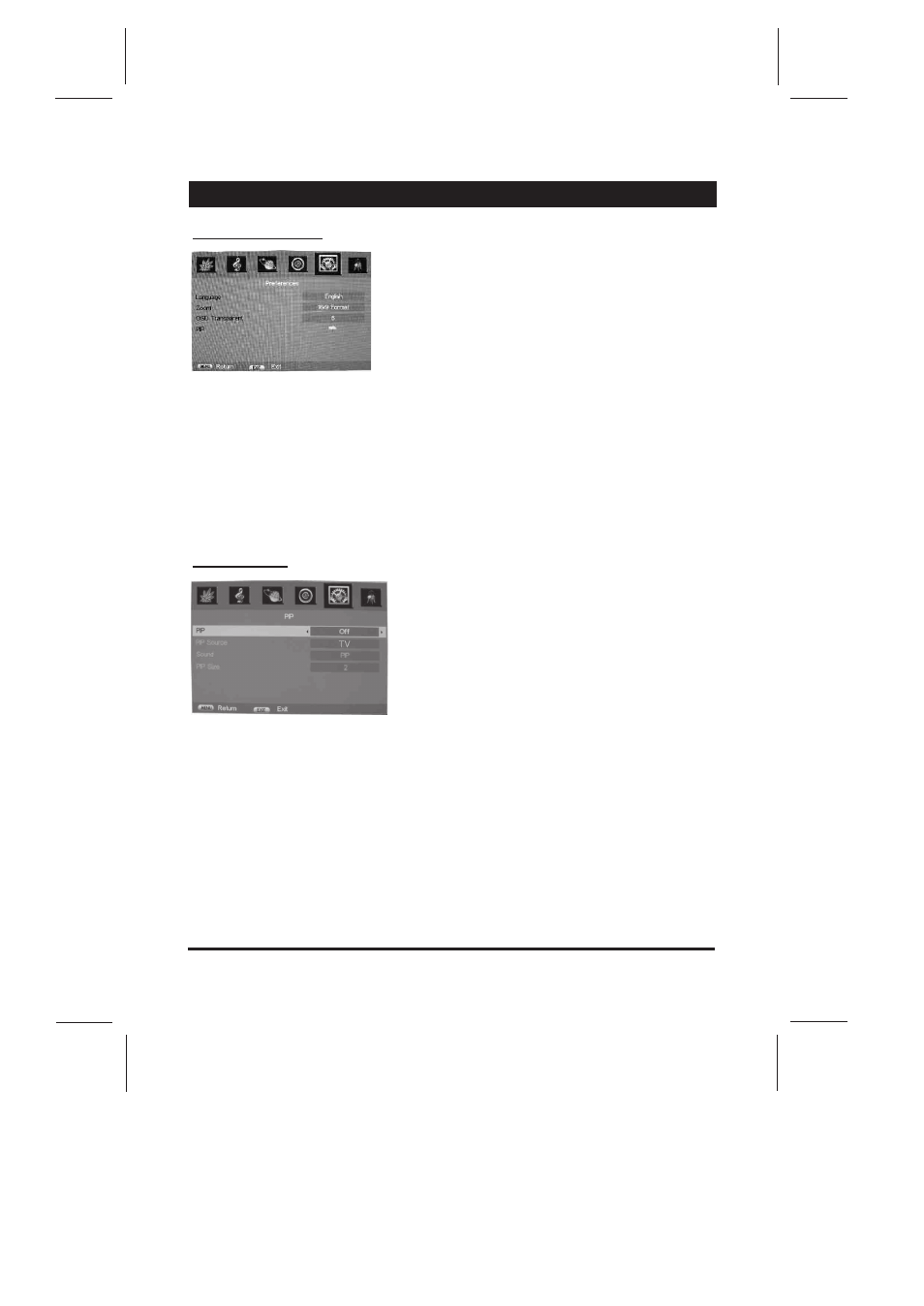 Analog menu screens | Skyworth LCD-42L8EFHD User Manual | Page 19 / 21