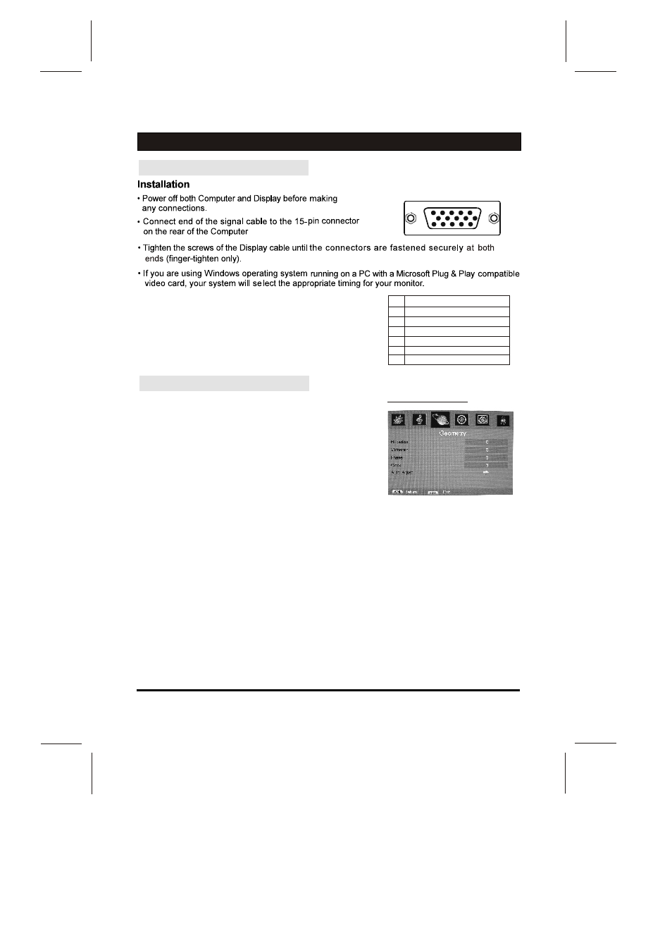 Picture, Analog menu screens | Skyworth 26L8E User Manual | Page 18 / 21