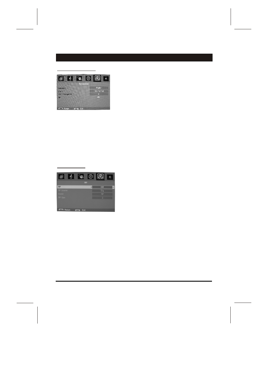 Analog menu screens | Skyworth 26L8E User Manual | Page 19 / 21