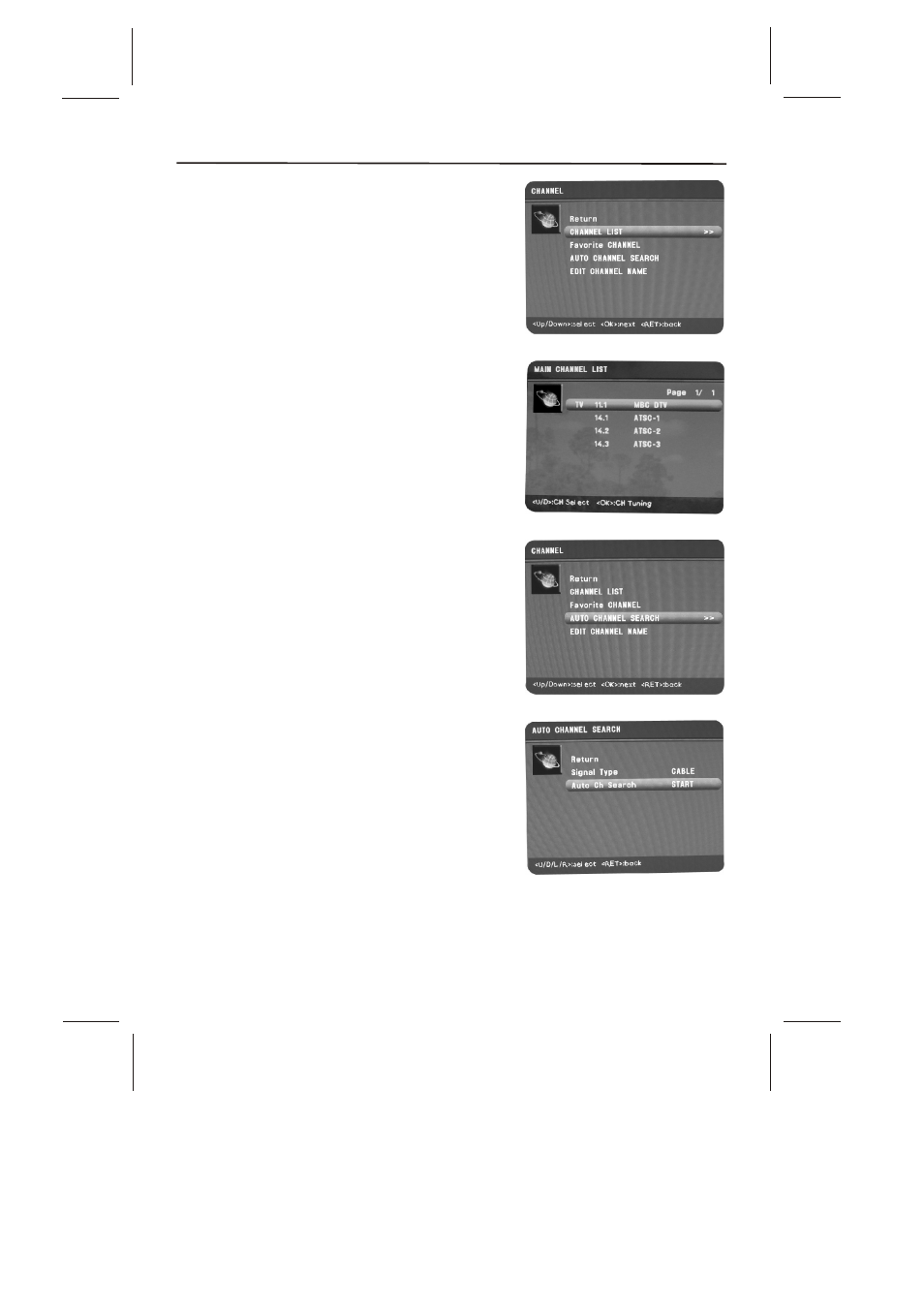 Channel menu | Skyworth SLTV-32L29A-2 User Manual | Page 21 / 37