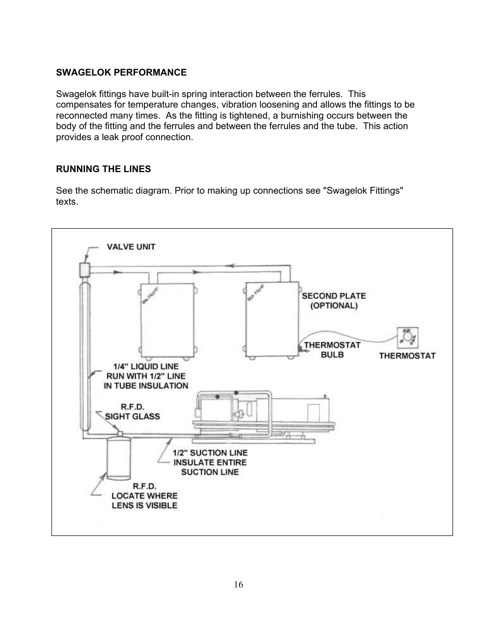 Running the lines | Sea Frost DC 5000 User Manual | Page 16 / 46