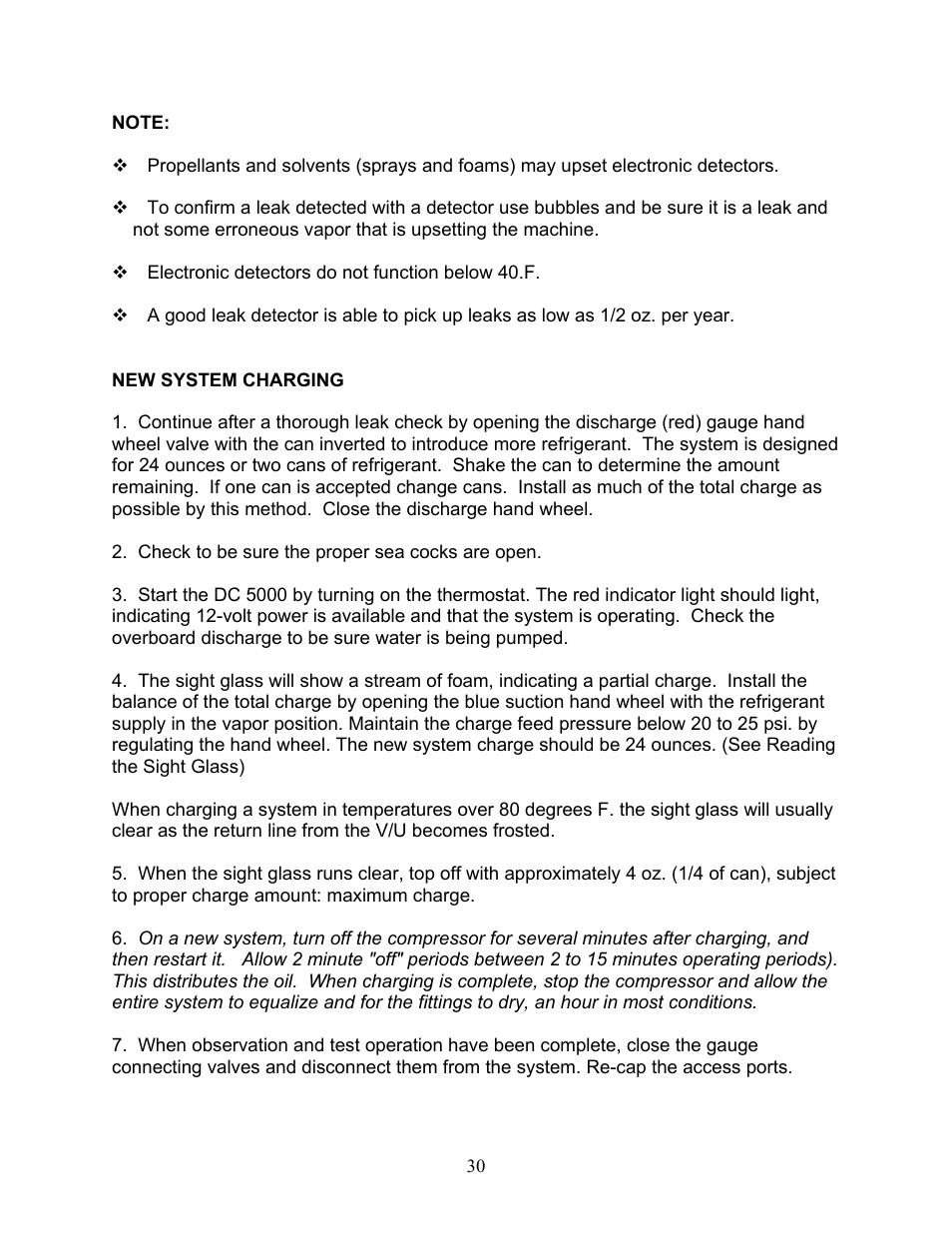 Sea Frost DC 5000 User Manual | Page 30 / 46
