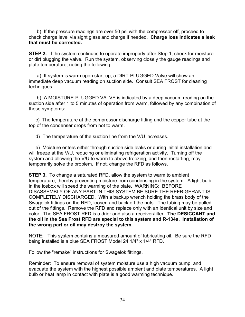 Sea Frost DC 5000 User Manual | Page 34 / 46