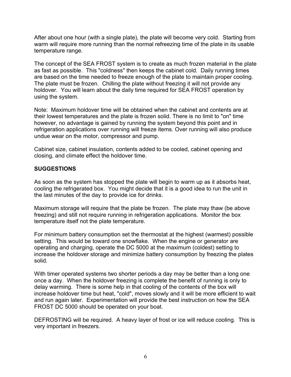 Sea Frost DC 5000 User Manual | Page 6 / 46