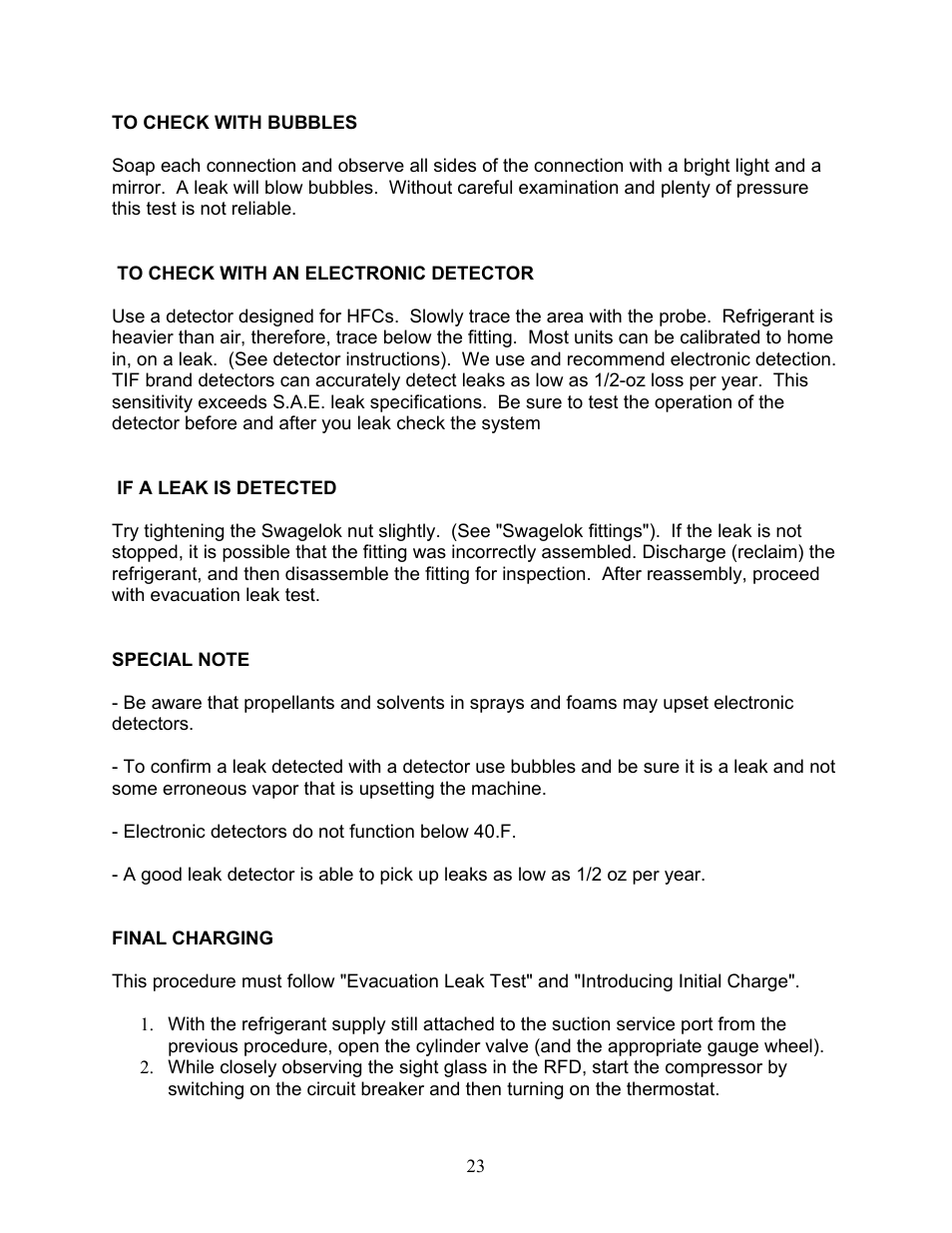 Sea Frost BG 2000 User Manual | Page 23 / 37