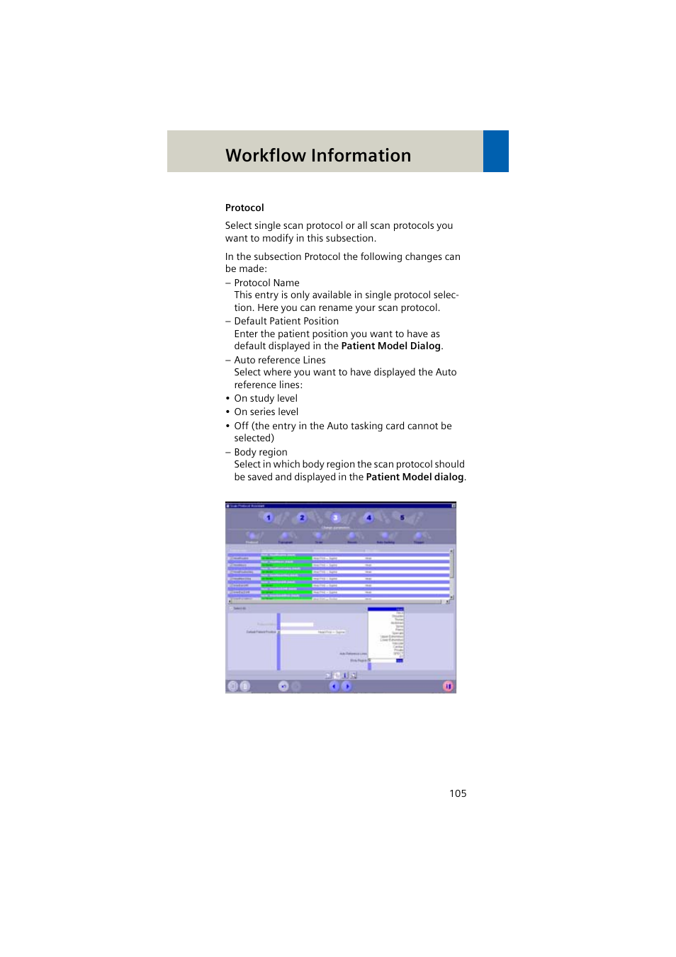 Workflow information | Siemens EMOTION 16-Jun User Manual | Page 105 / 590