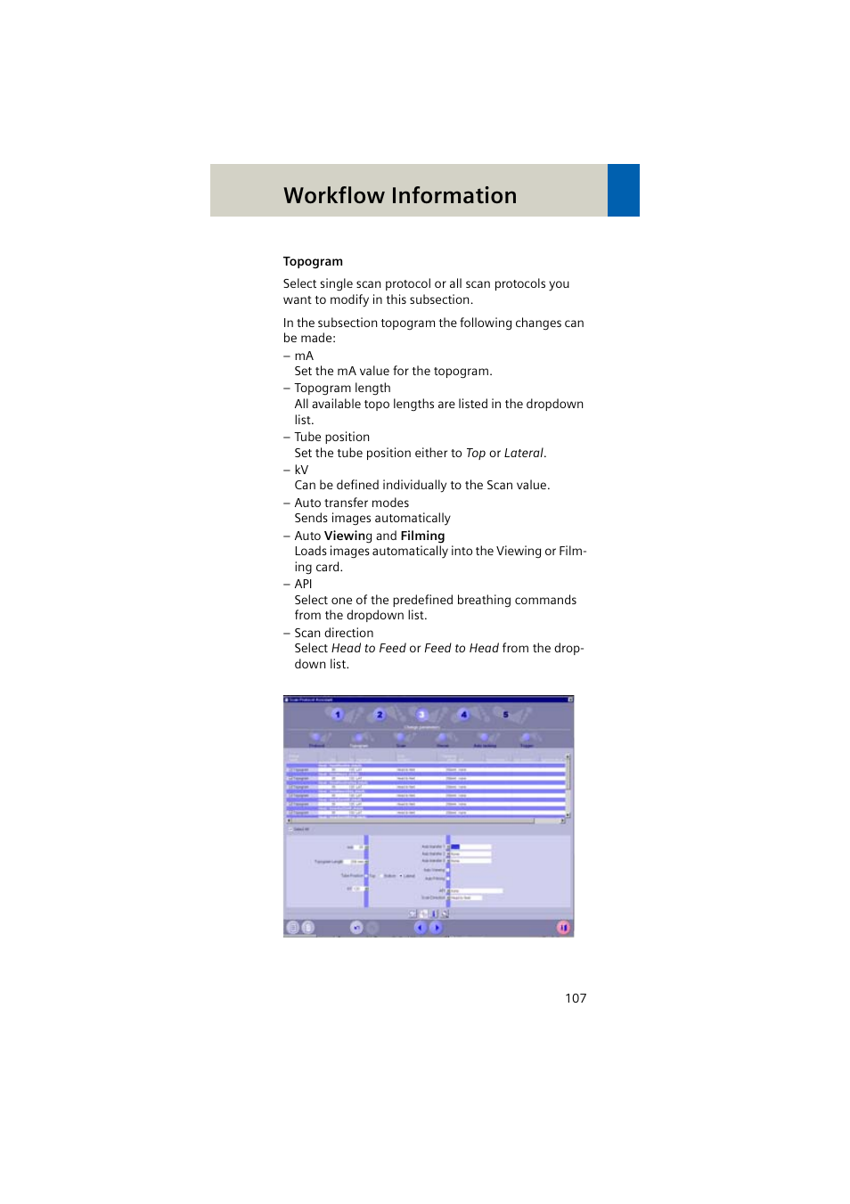 Workflow information | Siemens EMOTION 16-Jun User Manual | Page 107 / 590