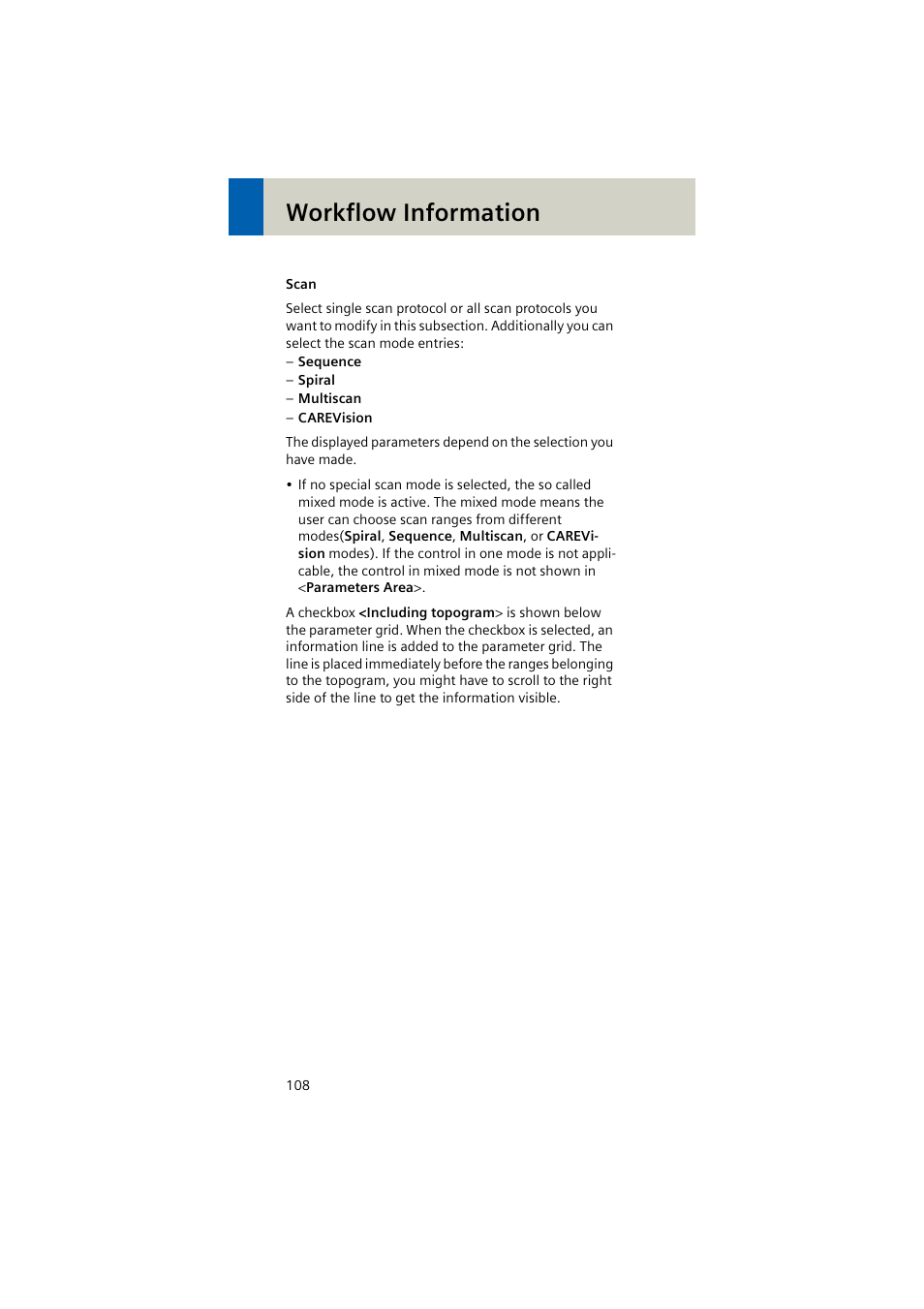 Workflow information | Siemens EMOTION 16-Jun User Manual | Page 108 / 590