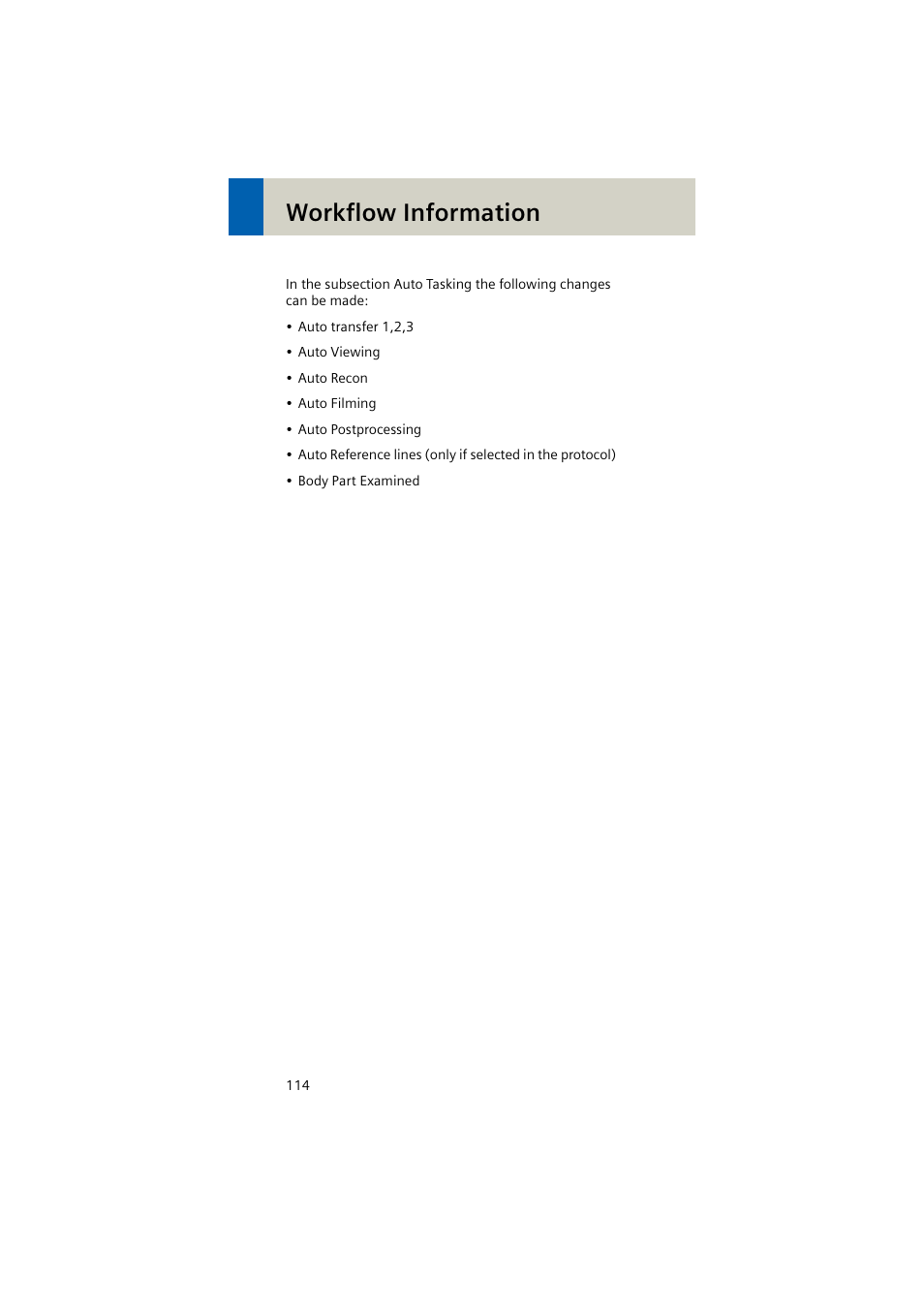 Workflow information | Siemens EMOTION 16-Jun User Manual | Page 114 / 590