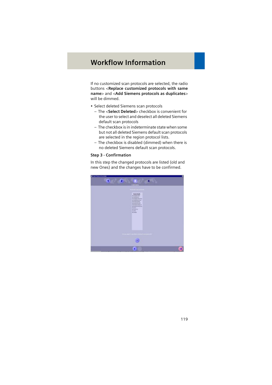 Workflow information | Siemens EMOTION 16-Jun User Manual | Page 119 / 590