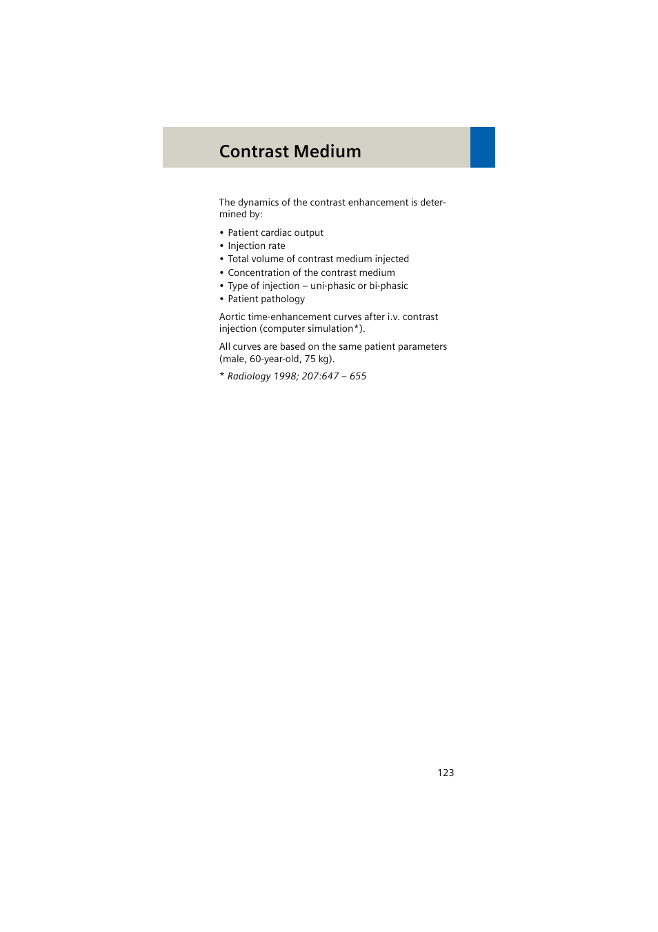 Contrast medium | Siemens EMOTION 16-Jun User Manual | Page 123 / 590