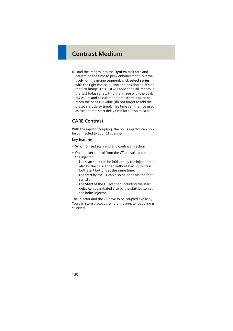 Care contrast, Contrast medium | Siemens EMOTION 16-Jun User Manual | Page 130 / 590