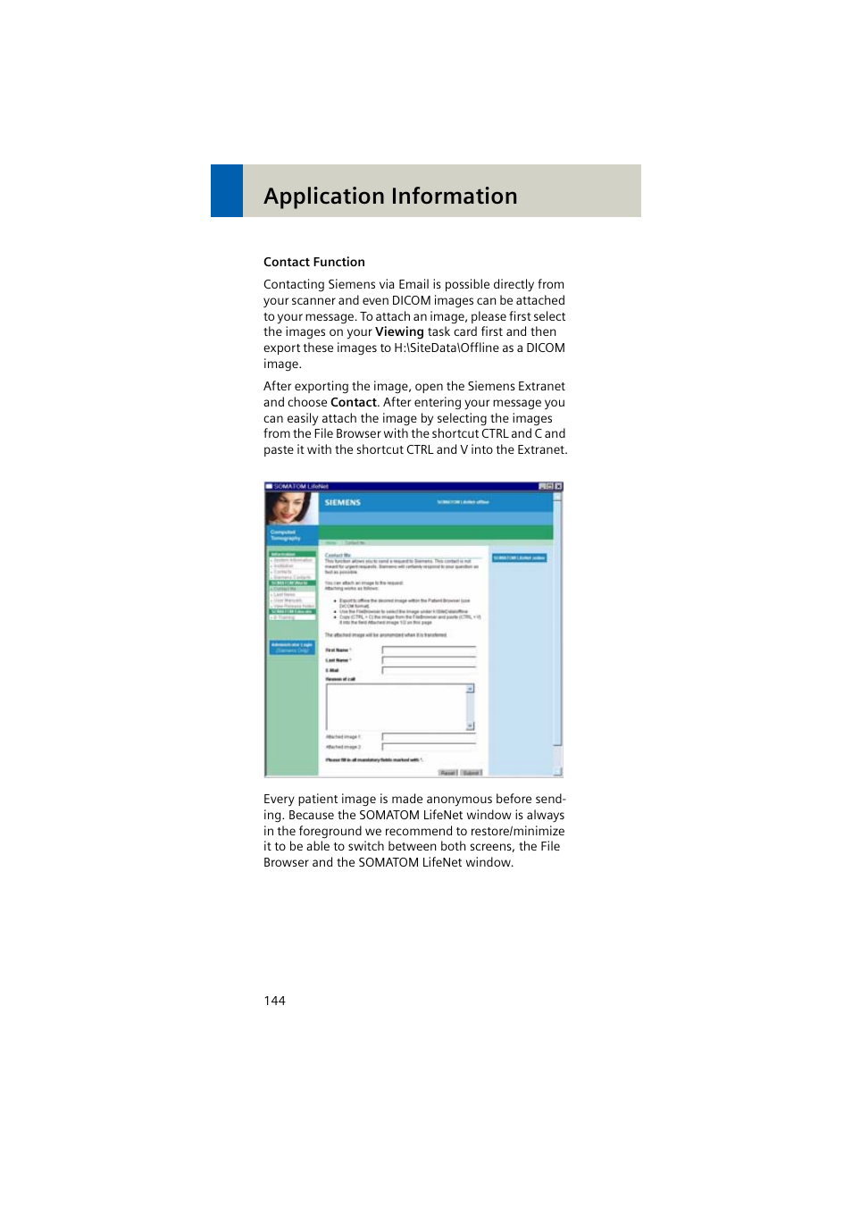 Application information | Siemens EMOTION 16-Jun User Manual | Page 144 / 590