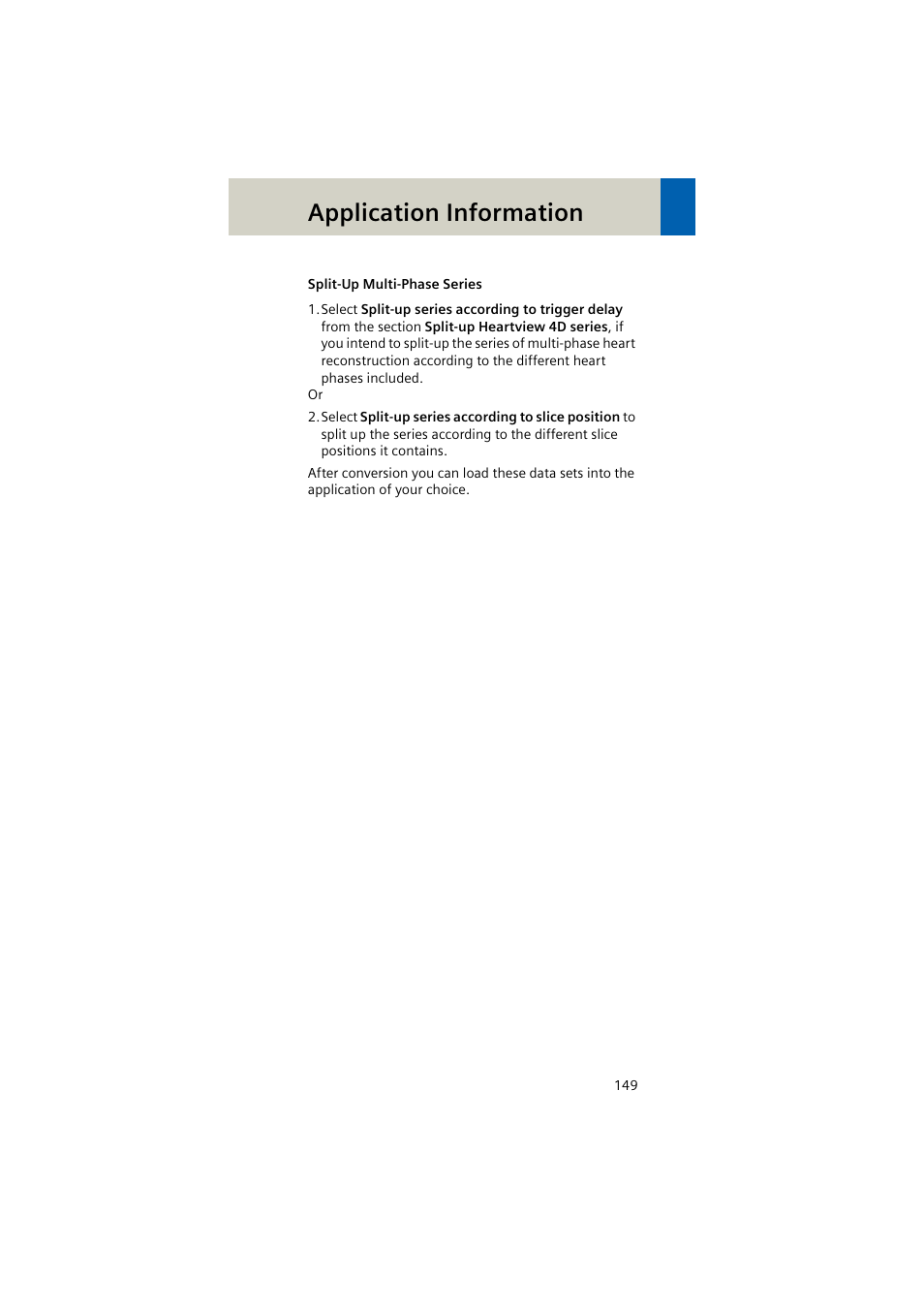 Application information | Siemens EMOTION 16-Jun User Manual | Page 149 / 590