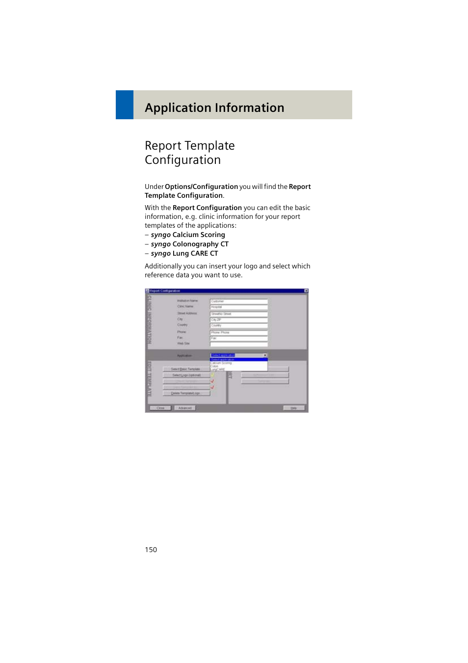 Report template configuration | Siemens EMOTION 16-Jun User Manual | Page 150 / 590