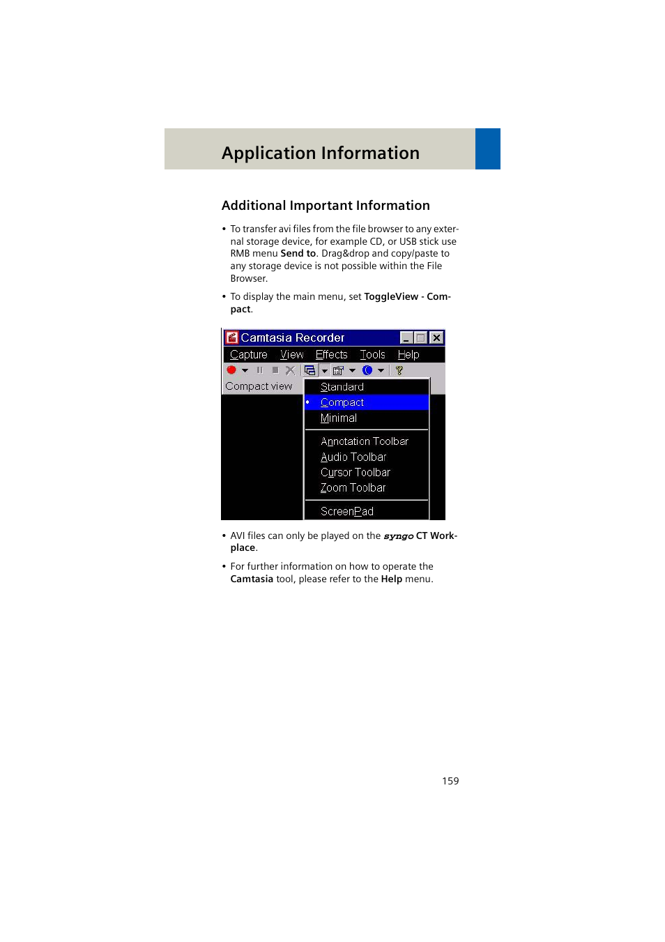 Additional important information, Application information | Siemens EMOTION 16-Jun User Manual | Page 159 / 590