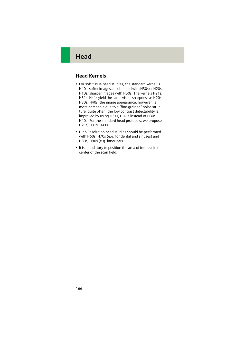 Head kernels, Head | Siemens EMOTION 16-Jun User Manual | Page 166 / 590