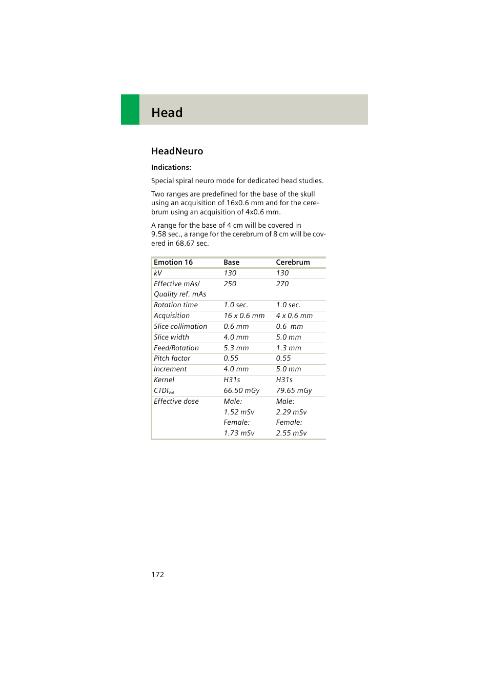 Headneuro, Headneuro 172, Head | Siemens EMOTION 16-Jun User Manual | Page 172 / 590