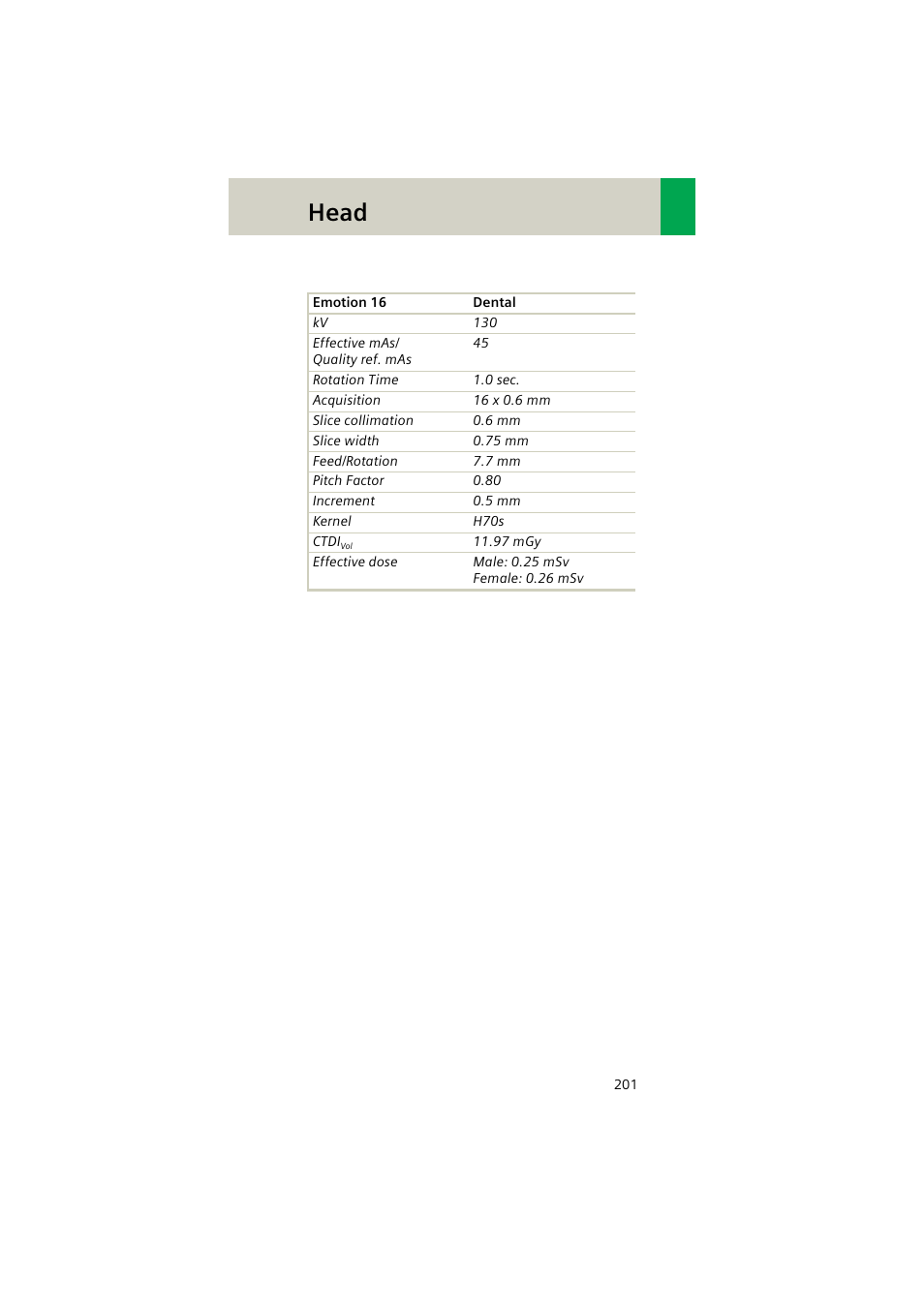 Head | Siemens EMOTION 16-Jun User Manual | Page 201 / 590