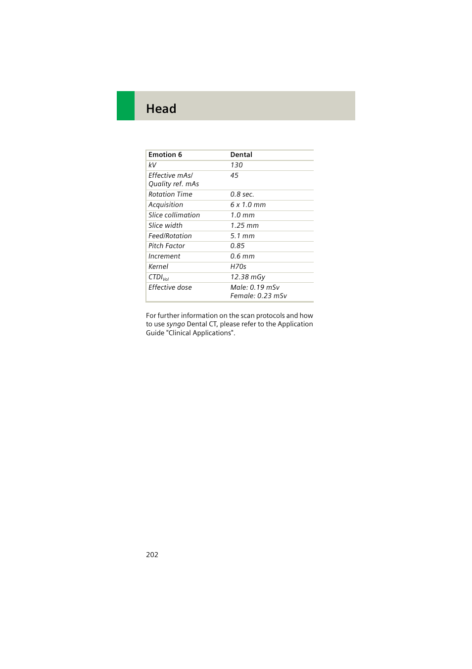 Head | Siemens EMOTION 16-Jun User Manual | Page 202 / 590