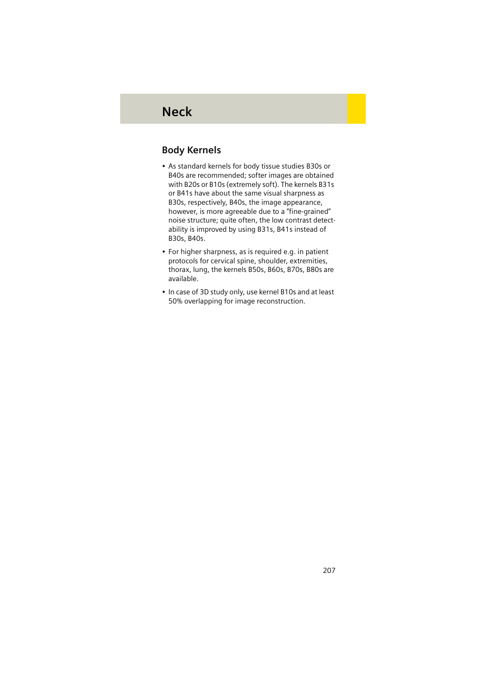 Body kernels, Neck | Siemens EMOTION 16-Jun User Manual | Page 207 / 590