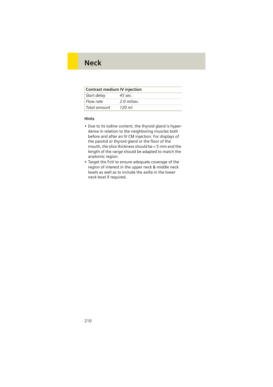 Neck | Siemens EMOTION 16-Jun User Manual | Page 210 / 590